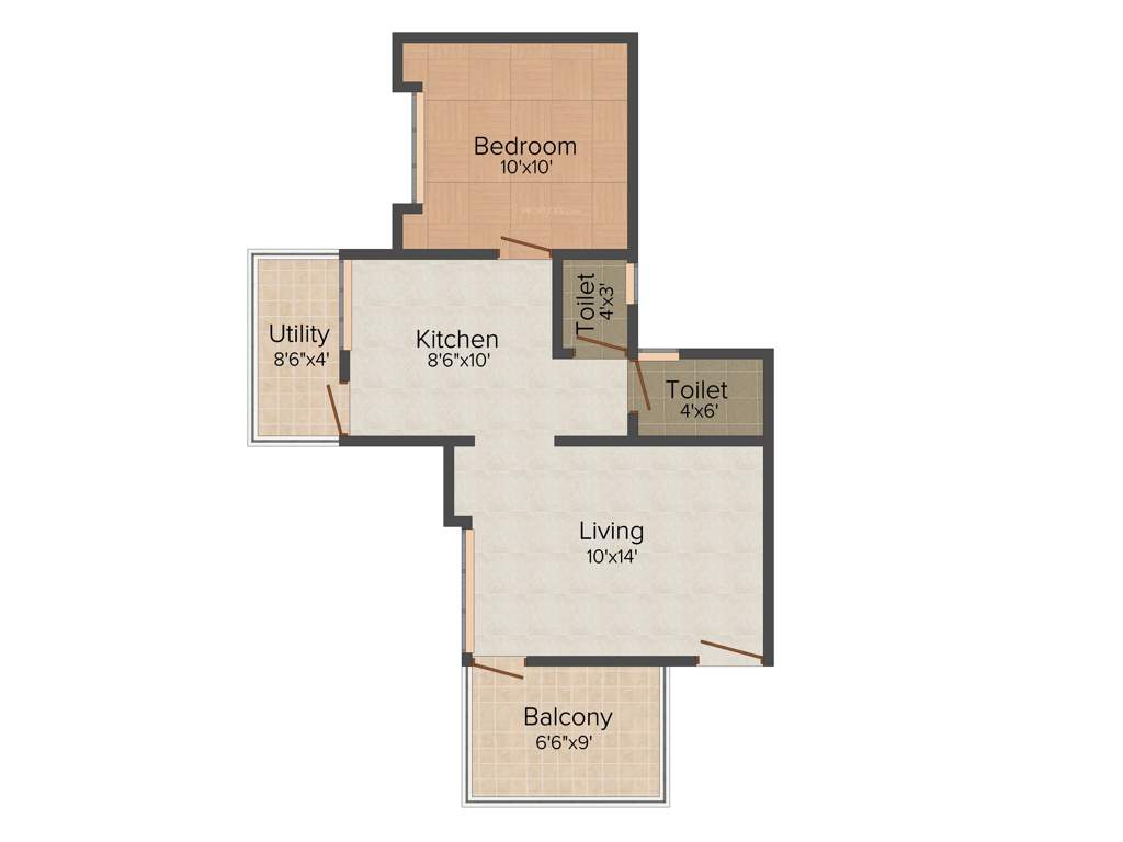 Agrawal Post Lakeside (1BHK+1T (630 sq ft) 630 sq ft)