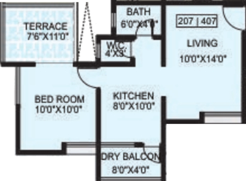 Agrawal Post Lakeside (1BHK+1T (655 sq ft) 655 sq ft)