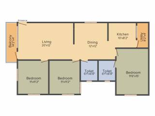 RR Maruthi Homes (3BHK+2T (1,412 sq ft) 1412 sq ft) RR Maruthi Homes (3BHK+2T (1,412 sq ft) 1412 sq ft)