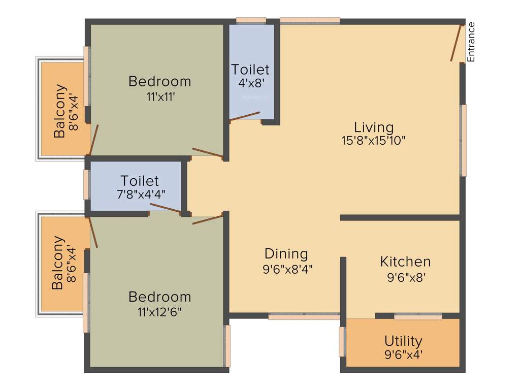 RR Maruthi Homes (2BHK+2T (1,142 sq ft) 1142 sq ft)
