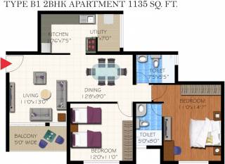 Frontier Heights (2BHK+2T (1,135 sq ft) 1135 sq ft) Frontier Heights (2BHK+2T (1,135 sq ft) 1135 sq ft)