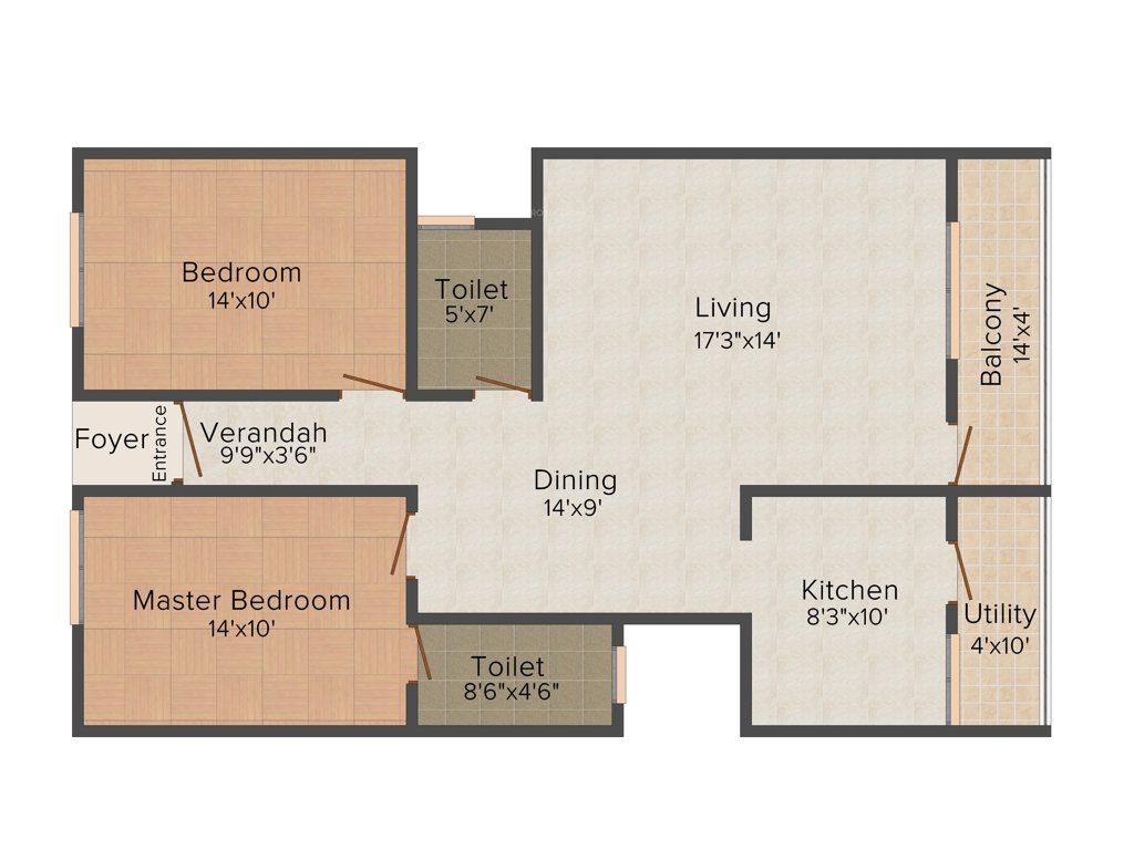 Brahma Good Woods (2BHK+2T (1,275 sq ft) 1275 sq ft)