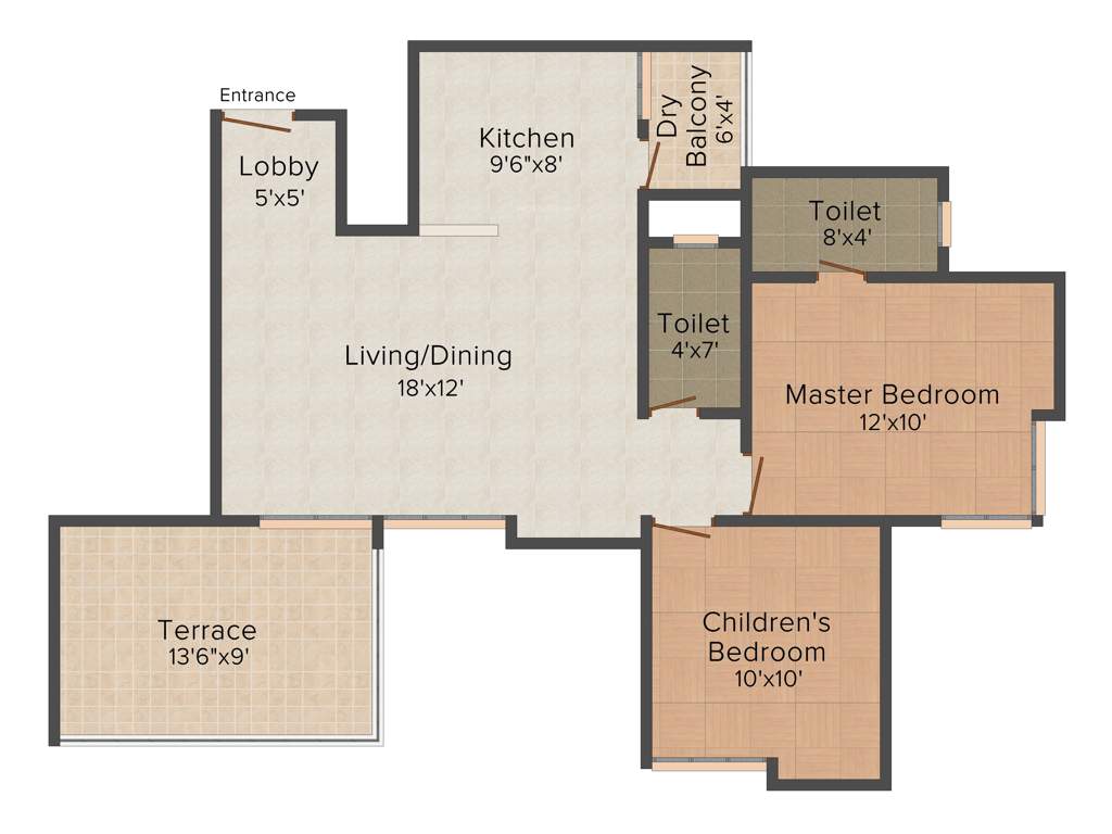 Satav Grande Ventila (2BHK+2T (1,062 sq ft) 1062 sq ft)