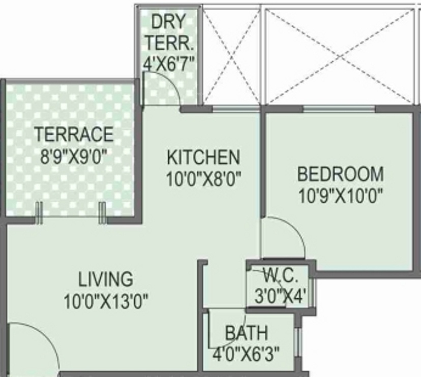 Vision Kalpavriksha (1BHK+1T (588 sq ft) 588 sq ft)