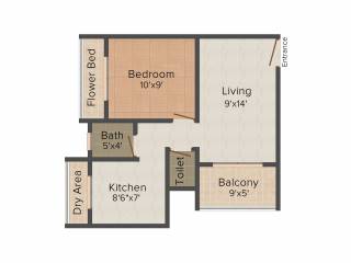 Oyster Mohak (1BHK+1T (595 sq ft) 595 sq ft) Oyster Mohak (1BHK+1T (595 sq ft) 595 sq ft)