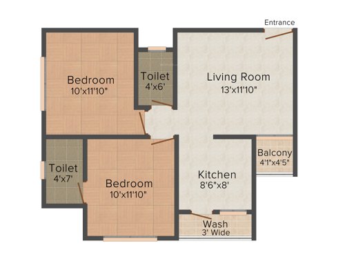 Galaxy Divine (2BHK+2T (990 sq ft) 990 sq ft)