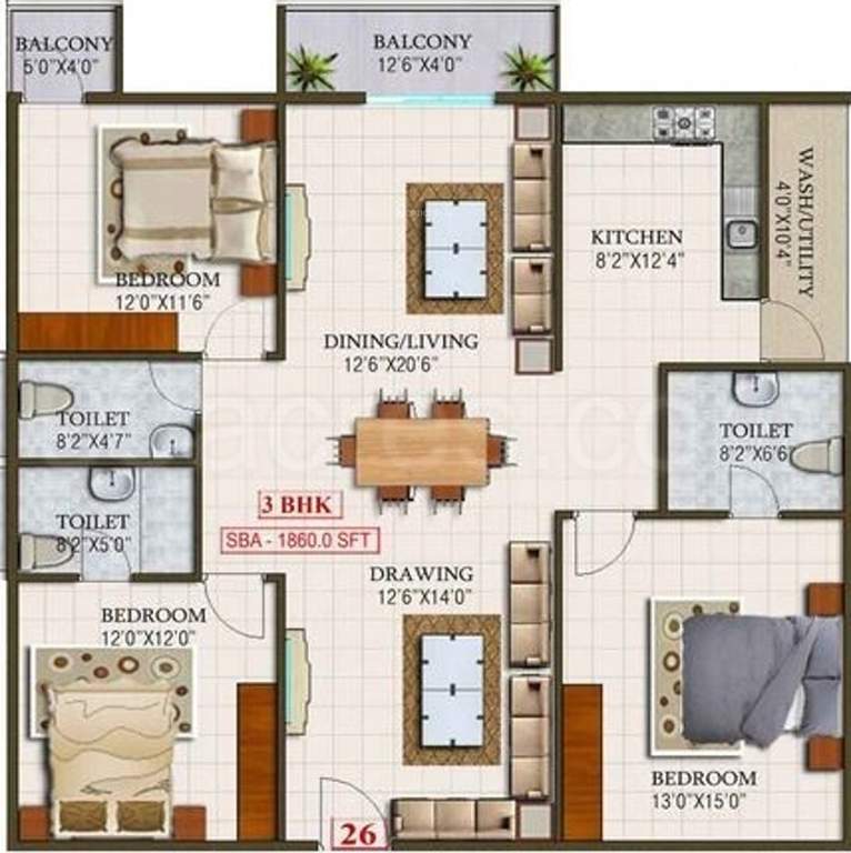  gardenia phase i Floor Plan Floor Plan