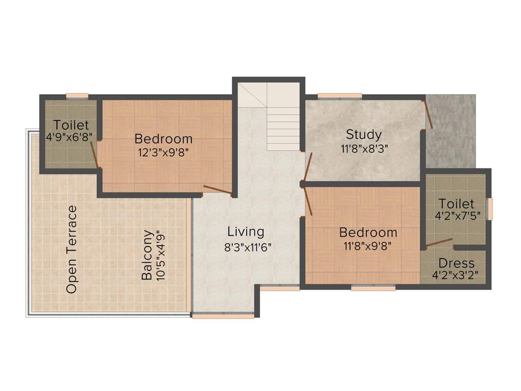 Sophia Pine Wood (3BHK+3T (1,756 sq ft) 1756 sq ft)