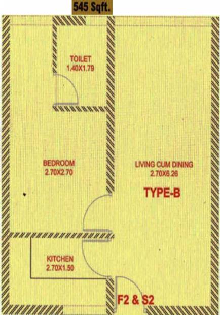 RM CO Infrastructure Developers Ushas Apartments (1BHK+1T (545 sq ft) 545 sq ft)