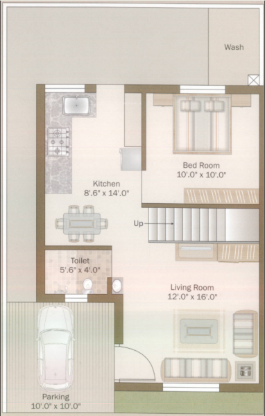  prachi-bunglows Floor Plan Ground Floor Plan