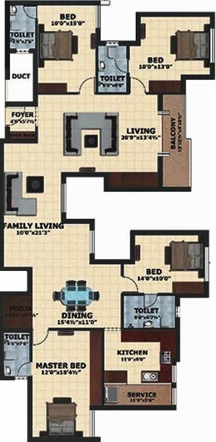 AP Ashapura (4BHK+4T (2,710 sq ft) + Pooja Room 2710 sq ft)