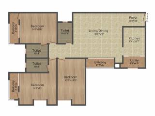 Gopalan Atlantis (3BHK+3T (1,755 sq ft) 1755 sq ft)