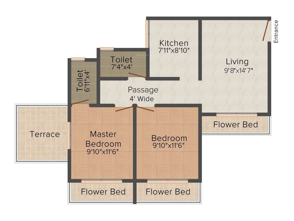 Mangeshi Elite II (2BHK+2T (935 sq ft) 935 sq ft)