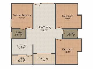 DS DSMAX STONEHILL (3BHK+2T (1,415 sq ft) 1415 sq ft) DS DSMAX STONEHILL (3BHK+2T (1,415 sq ft) 1415 sq ft)