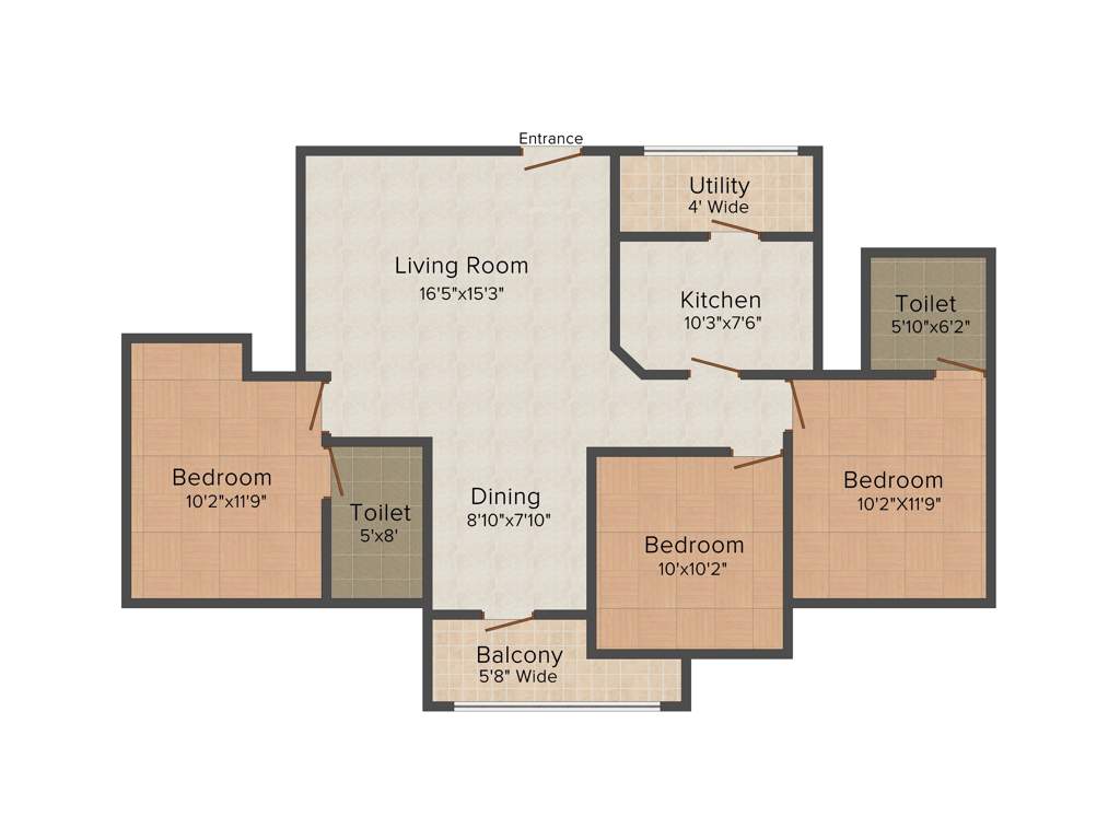 DS DSMAX SWISS CASTLE (3BHK+3T (2,505 sq ft) 2505 sq ft)