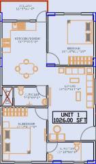 Prabhavathi Elegant (2BHK+2T (1,026 sq ft) 1026 sq ft)