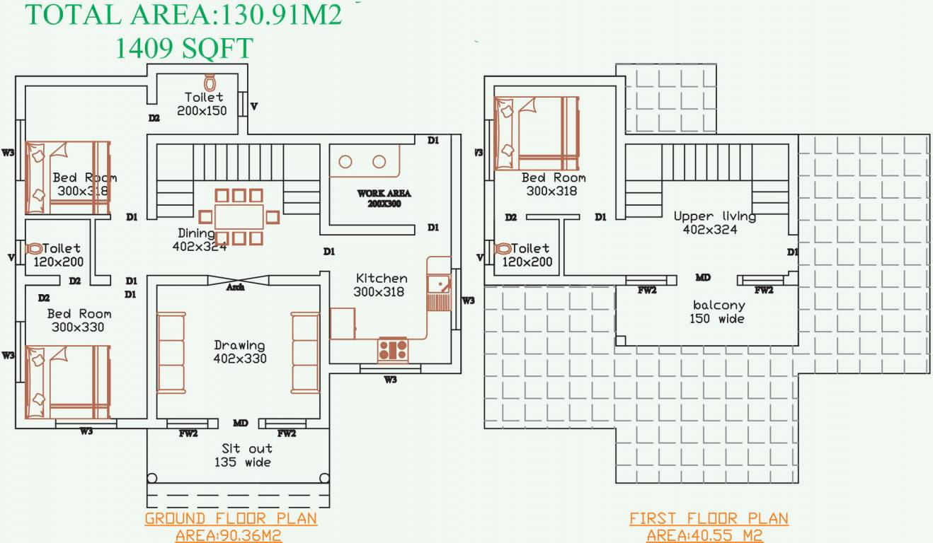 Goshen Green City (3BHK+2T (1,409 sq ft) 1409 sq ft)