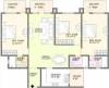 Esteem Heritage Floor Plan (3BHK+3T (1,390 sq ft) 1390 sq ft)