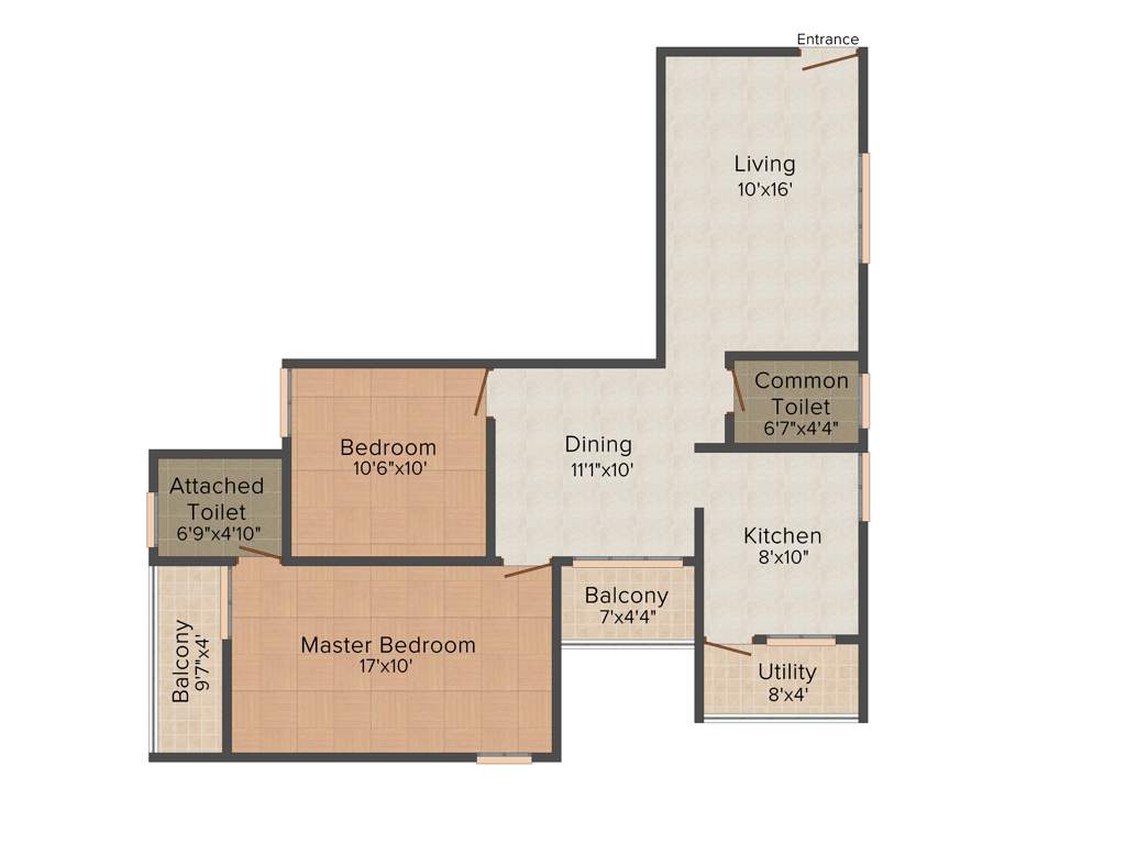 Aishwarya Queens Mead (2BHK+2T (1,156 sq ft) 1156 sq ft)