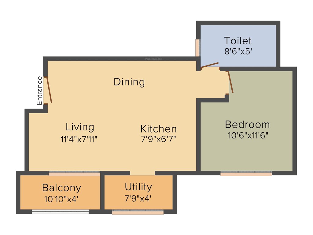 Esteem Emblem (1BHK+1T (690 sq ft) 690 sq ft)