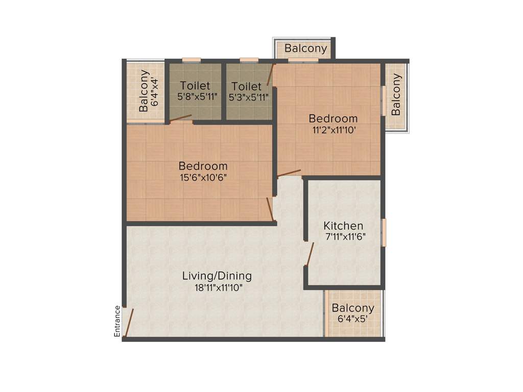 Dream Estella (2BHK+2T (1,030 sq ft) 1030 sq ft)