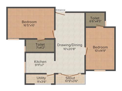 Andavar Homes (2BHK+1T (1,054 sq ft) 1054 sq ft) Andavar Homes (2BHK+1T (1,054 sq ft) 1054 sq ft)