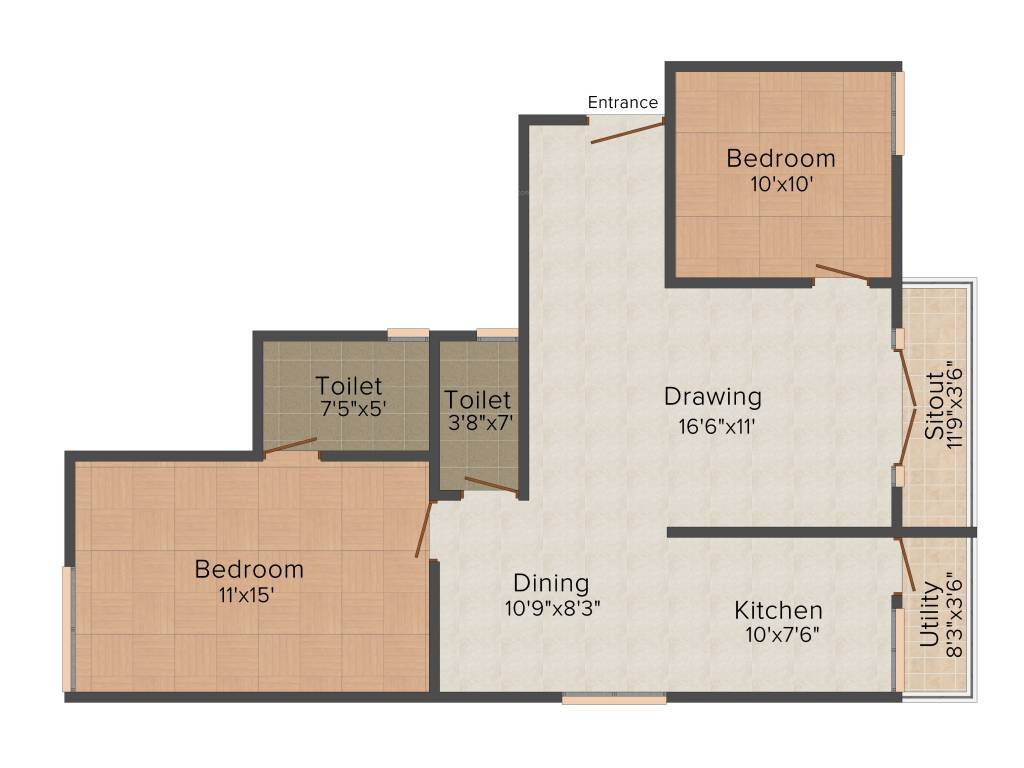 Andavar Homes (2BHK+2T (1,161 sq ft) 1161 sq ft)