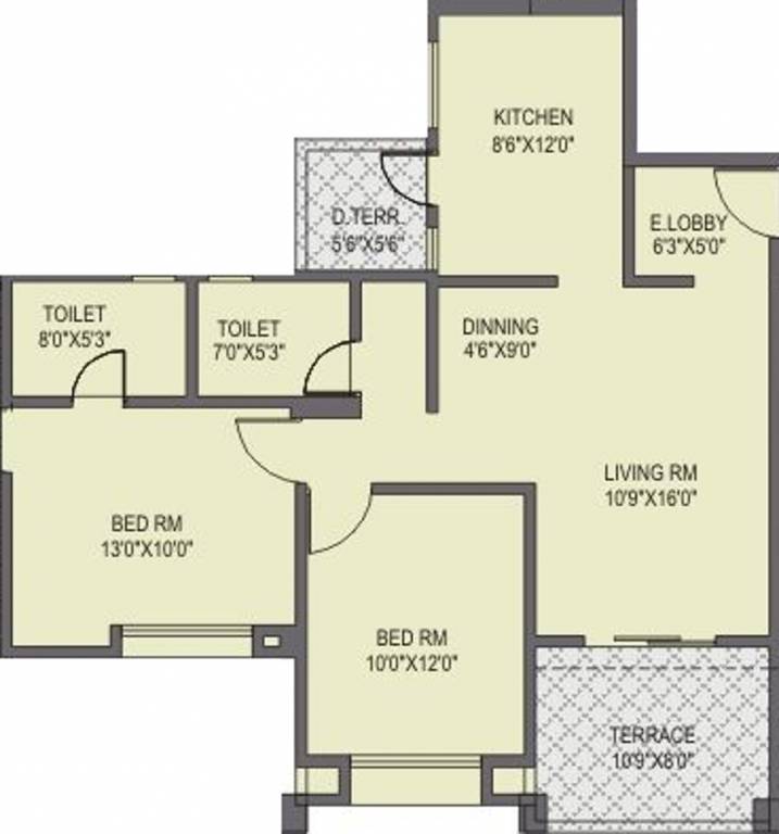 Dharmavat Group Sunder Sanskruti Phase I (2BHK+2T (1,406 sq ft) 1406 sq ft)