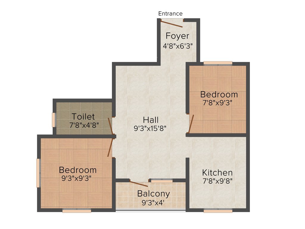 TVH Svaya (2BHK+1T (645 sq ft) 645 sq ft)