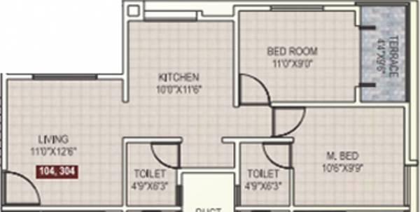 Geet Govind Muktai Angan Phase I (1BHK+1T (571 sq ft) 571 sq ft)