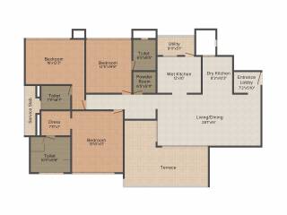 Marvel Bounty II (3BHK+4T (2,695 sq ft) 2695 sq ft)