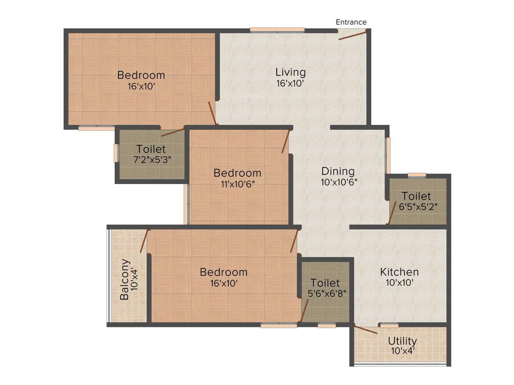 Anarghya Anvaya (3BHK+3T (1,344 sq ft) 1344 sq ft)