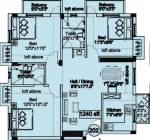 Floor Plan (3BHK+2T (1,240 sq ft) 1240 sq ft) Sri Vishwaksena Akshaya Vasantham Floor Plan (3BHK+2T (1,240 sq ft) 1240 sq ft)