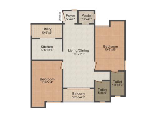 Hari Somu Avarampoo (2BHK+2T (1,272 sq ft) 1272 sq ft)