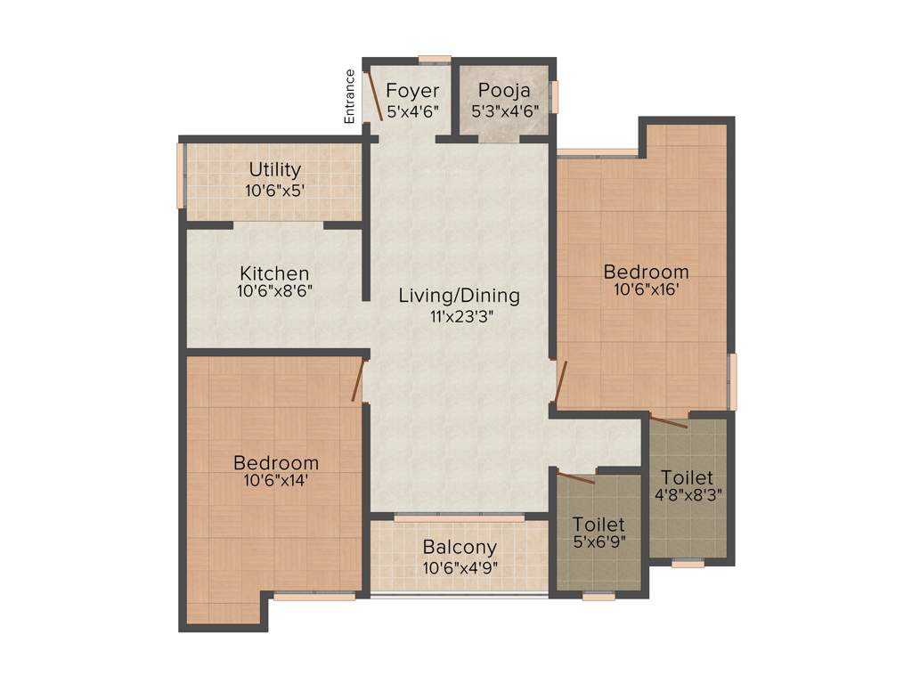 Hari Somu Avarampoo (2BHK+2T (1,272 sq ft) 1272 sq ft)