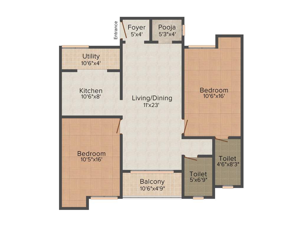 Hari Somu Avarampoo (2BHK+2T (1,211 sq ft) 1211 sq ft)