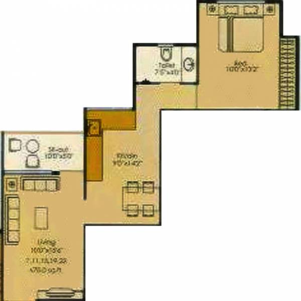 Thakkers Nishighandh Avenue (1BHK+1T (600 sq ft) 600 sq ft)