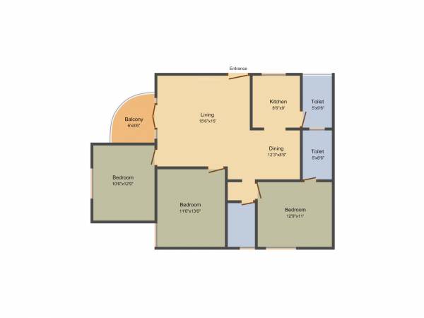 Janani Moonscape (3BHK+2T (1,552 sq ft) 1552 sq ft)