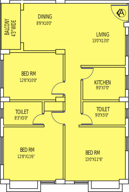PS Marvella (3BHK+2T (1,485 sq ft) 1485 sq ft) PS Marvella (3BHK+2T (1,485 sq ft) 1485 sq ft)