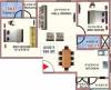 Fortitude Construction Proxima Floor Plan (2BHK+2T (950 sq ft)   Pooja Room 950 sq ft)