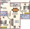 Fortitude Construction Proxima Floor Plan (2BHK+2T (1,000 sq ft)   Pooja Room 1000 sq ft)