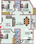 Floor Plan (3BHK+2T (1,235 sq ft) 1235 sq ft) Fortitude Construction Proxima Floor Plan (3BHK+2T (1,235 sq ft) 1235 sq ft)