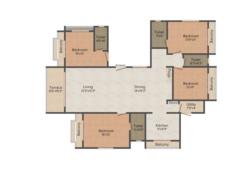 Vaastu Genesis (4BHK+4T (2,650 sq ft) 2650 sq ft)