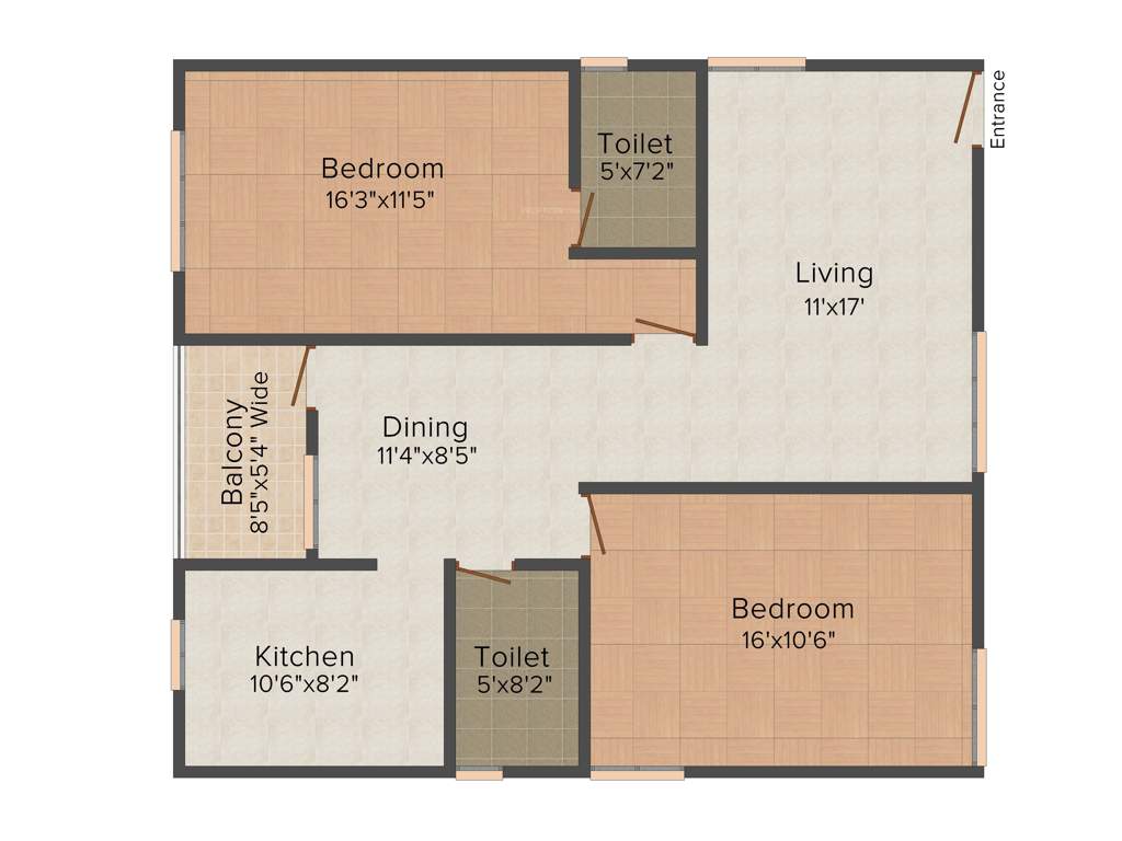 Rathinam Eden Palette (2BHK+2T (1,151 sq ft) 1151 sq ft)