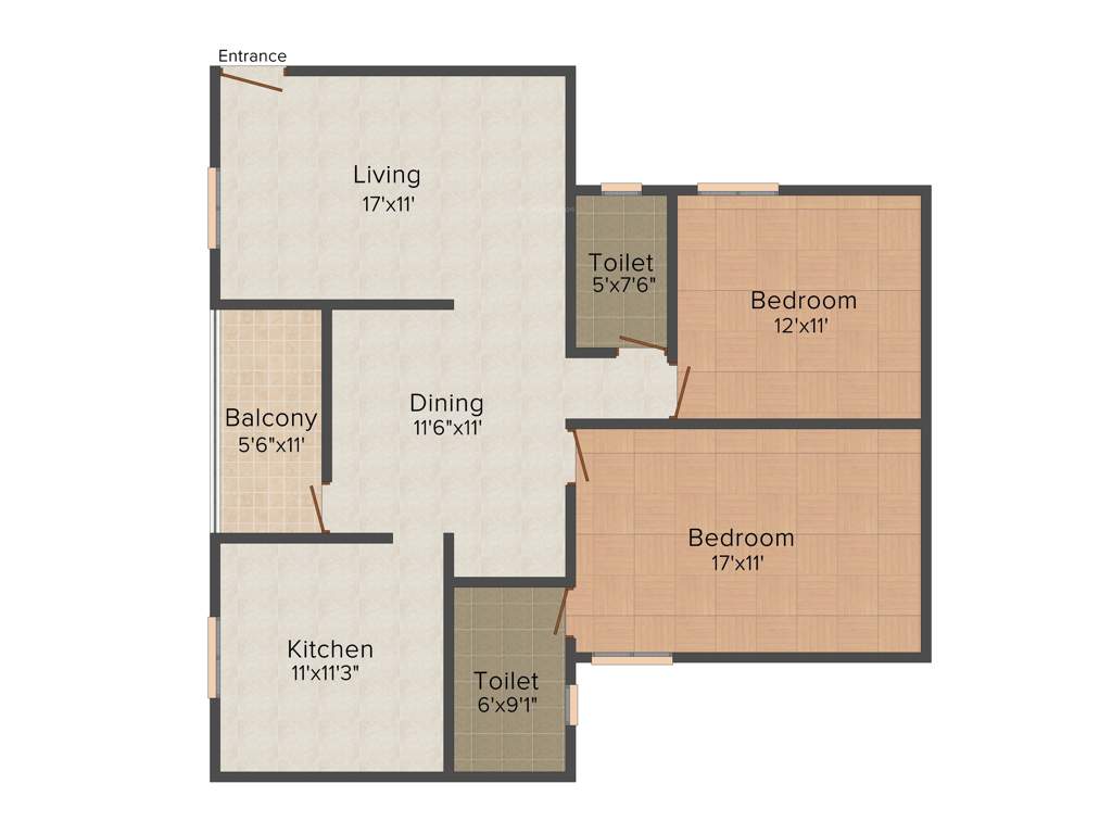 Rathinam Eden Palette (2BHK+2T (1,355 sq ft) 1355 sq ft)
