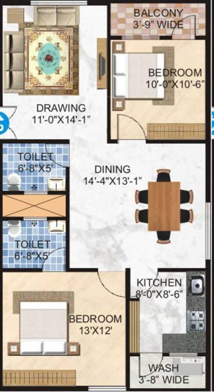 Samruddhi Uplands (2BHK+2T (1,092 sq ft) 1092 sq ft) Samruddhi Uplands (2BHK+2T (1,092 sq ft) 1092 sq ft)
