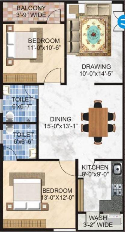 Samruddhi Uplands (2BHK+2T (1,104 sq ft) 1104 sq ft) Samruddhi Uplands (2BHK+2T (1,104 sq ft) 1104 sq ft)