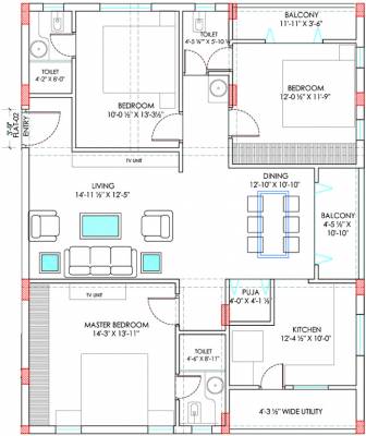 Sahiti Ram Kuteer (3BHK+3T (1,800 sq ft) 1800 sq ft)