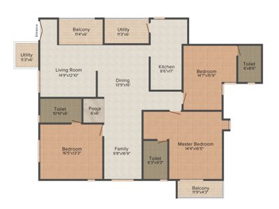 Foundation Shree (3BHK+3T (2,760 sq ft) 2760 sq ft)