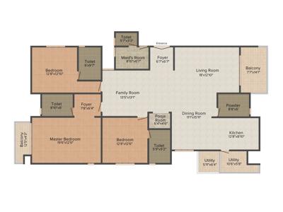 Foundation Shree (3BHK+3T (3,050 sq ft) 3050 sq ft)